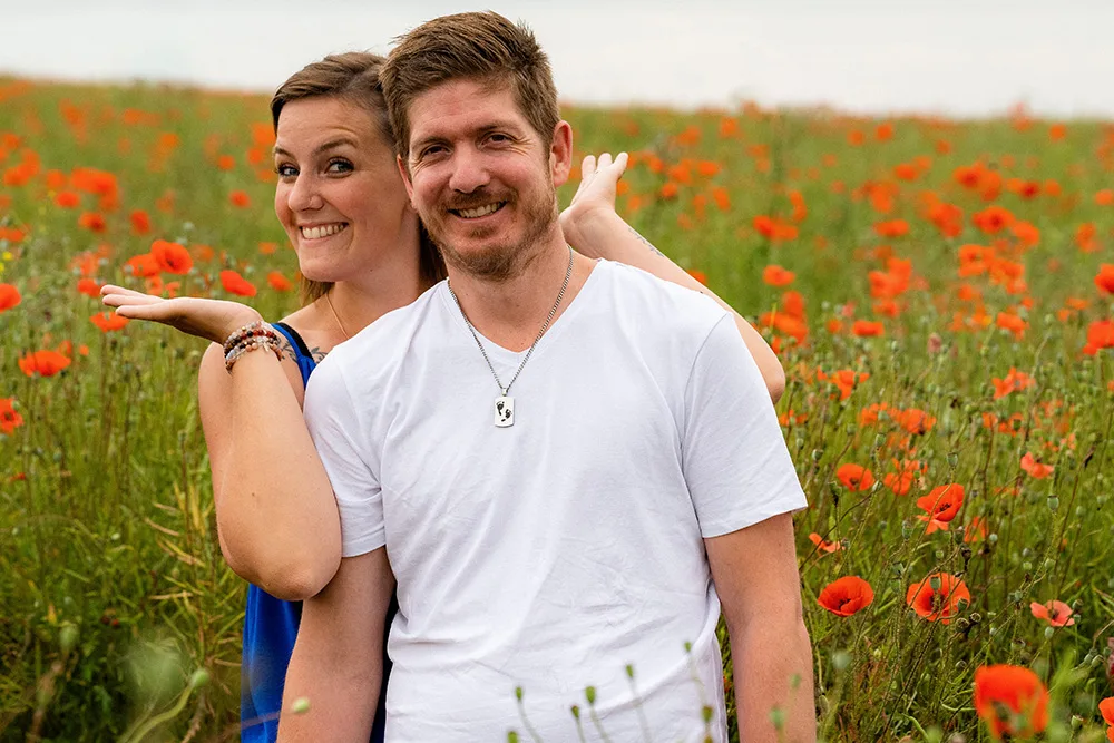 after wedding shooting rapsfeld mohn brautpaar